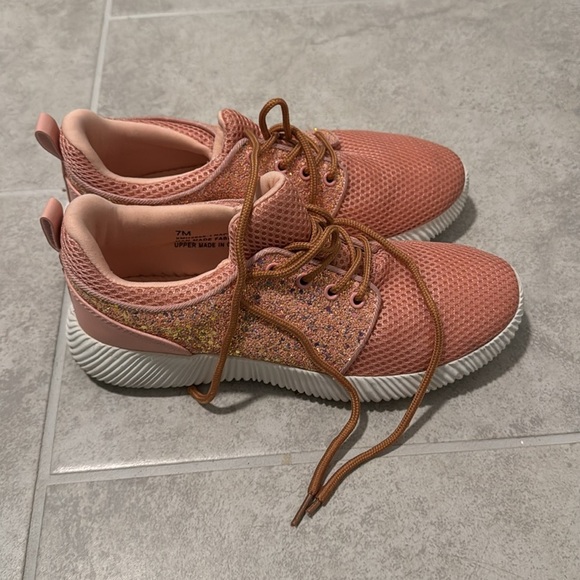Pink Glitter Sneakers - Picture 2 of 3